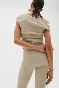 Legging texturé avec jambes évasées