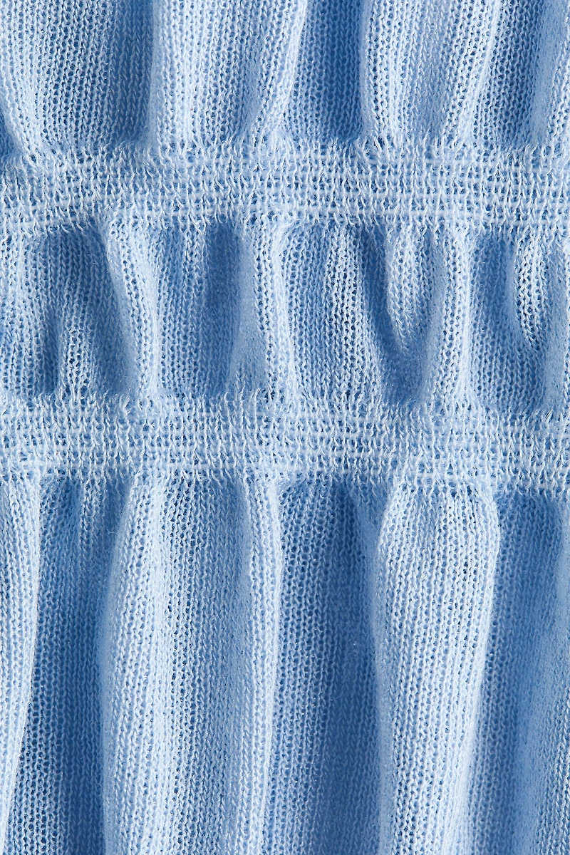 Haut smocké en tricot fin