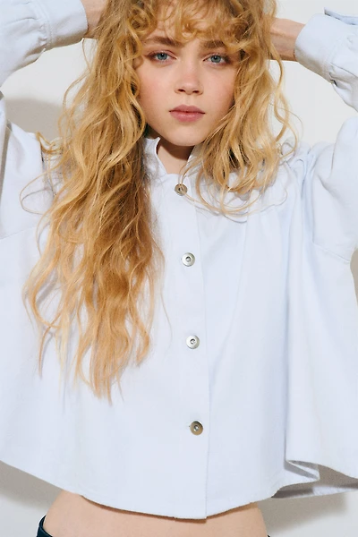 Twill Shirt with Shoulder Pads