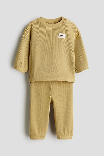 2-Piece Waffled Cotton Set