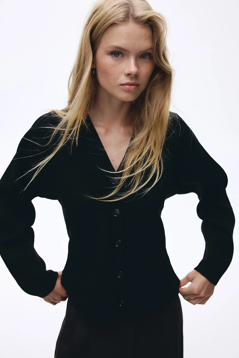 Chandail péplum en soie mélangée