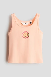 Tank Top with Printed Motif