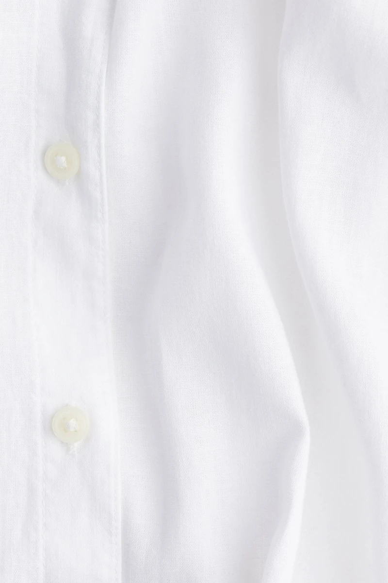 MAMA Linen-Blend Shirt Dress