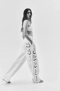 Eyelet-Embroidered Pants