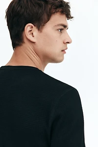 Slim Fit Waffled Jersey Shirt