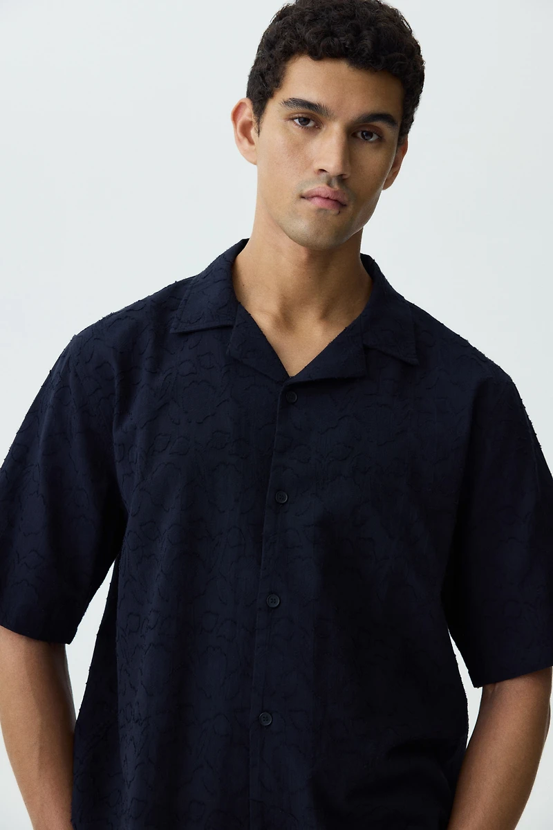 Relaxed-Fit Textured Resort Shirt