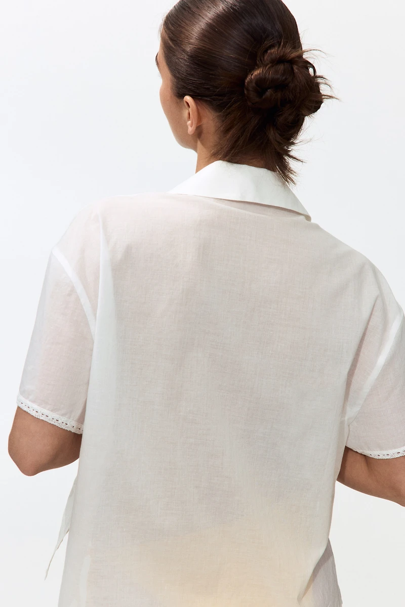 Lace-Trimmed Beach Shirt