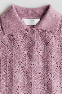 Pointelle-Knit Sweater