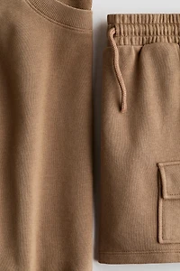 2-Piece Sweatshirt and Sweatshorts Set