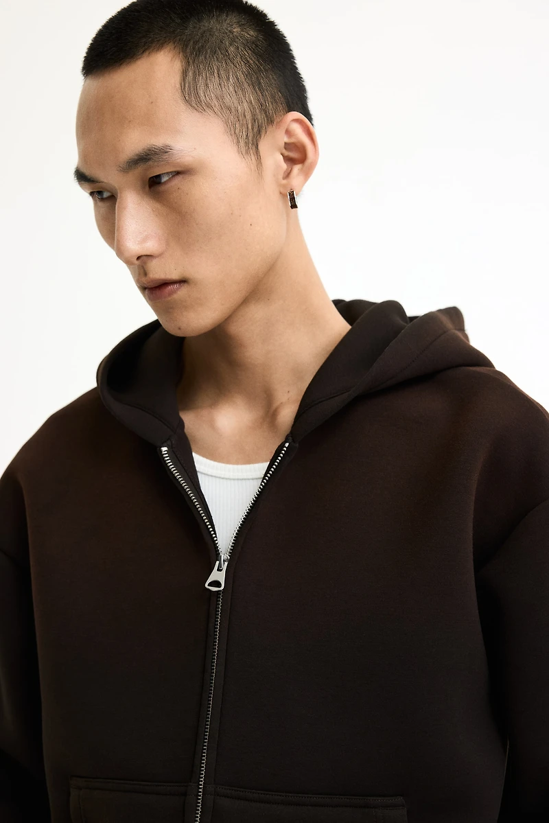 Relaxed-Fit Boxy Scuba Hooded Jacket