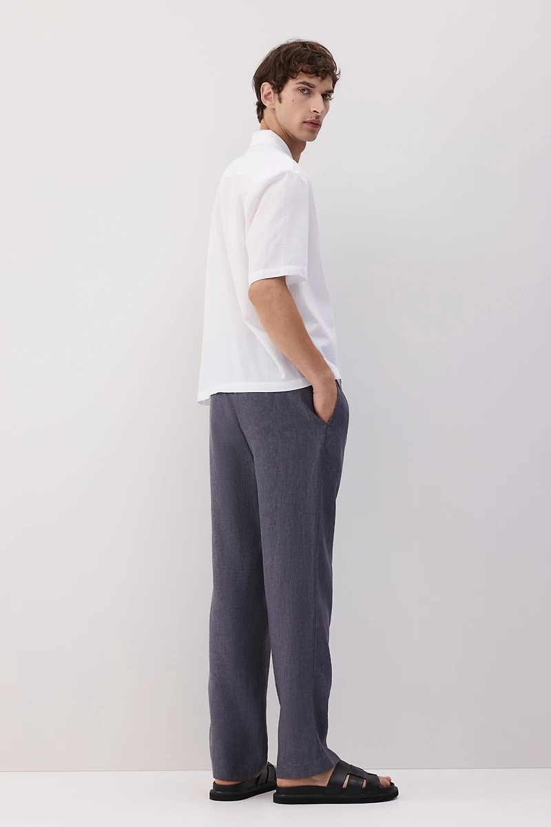 Regular-Fit Linen Pants