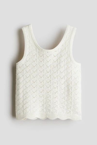 Pointelle-Knit Tank Top