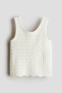 Pointelle-Knit Tank Top