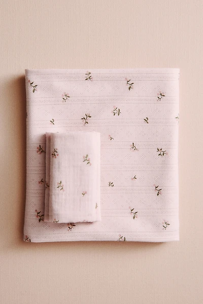 Pointelle-Knit Baby Blanket