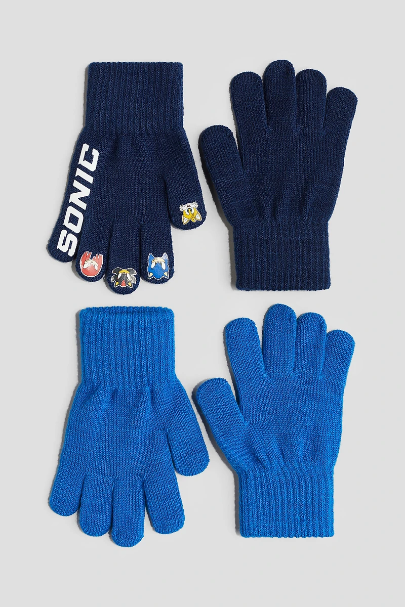 2-pack Fine-Knit Gloves