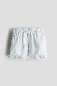 Ruffle-Trimmed Cotton Shorts