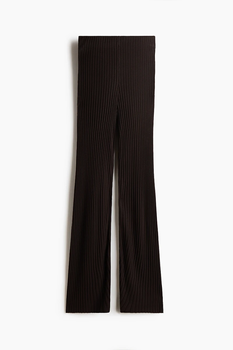 Rib-Knit Viscose Pants