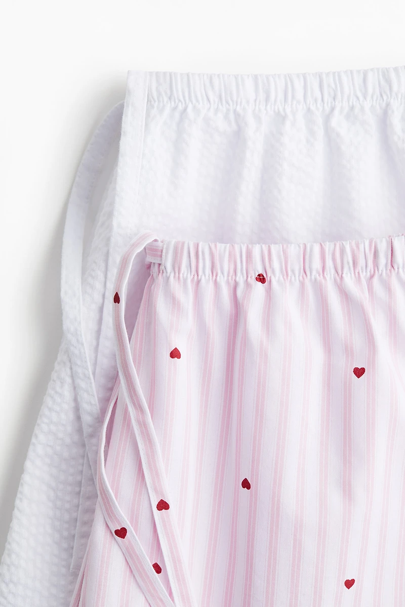 2-pack Cotton Poplin Pajama Shorts