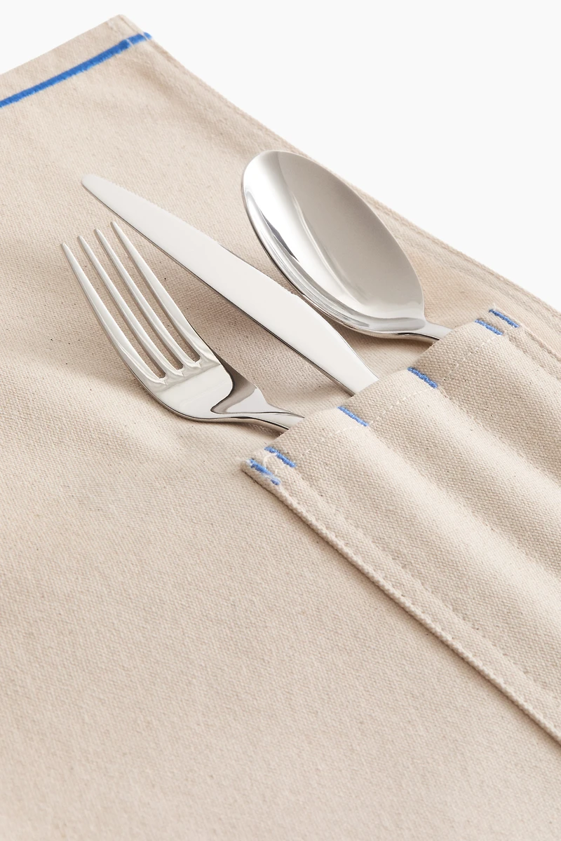 Lot de 4 napperons avec poche