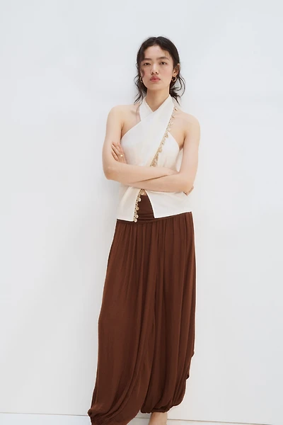 Embellished Halterneck Top
