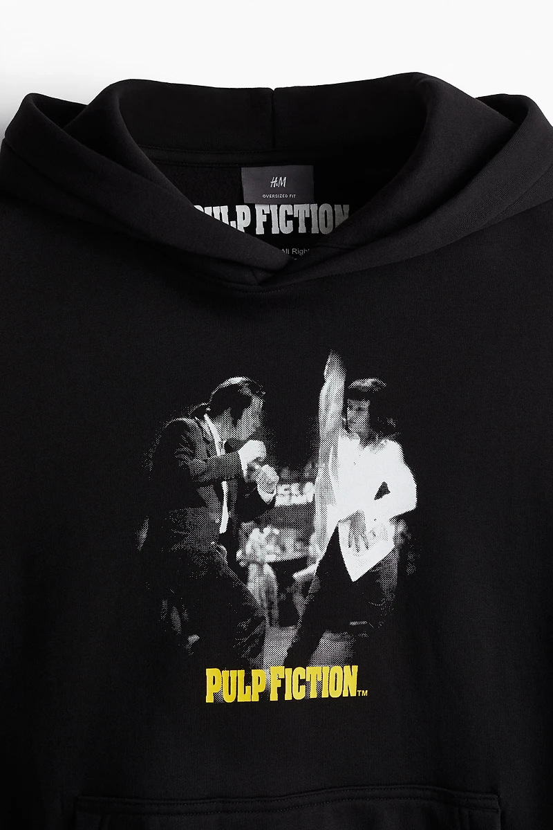 Oversized Fit Printed Hoodie
