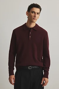Regular-Fit Wool Polo Shirt