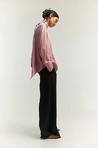 Scarf-Detail Blouse