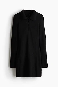 Fine-Knit Polo Dress