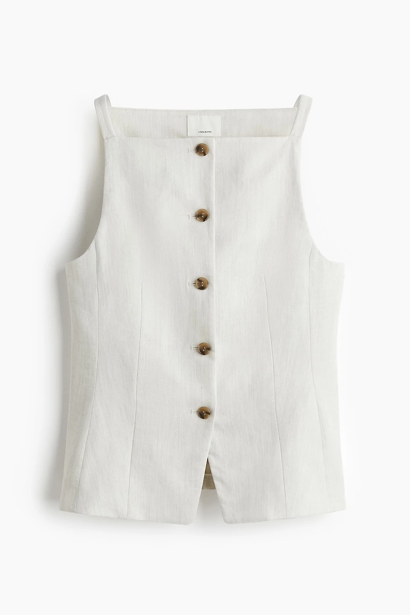 Linen-Blend Vest