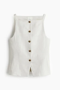 Linen-Blend Vest
