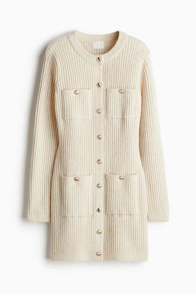 Pocket-Front Knit Dress