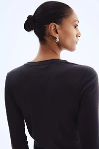 Haut en coton pima côtelé