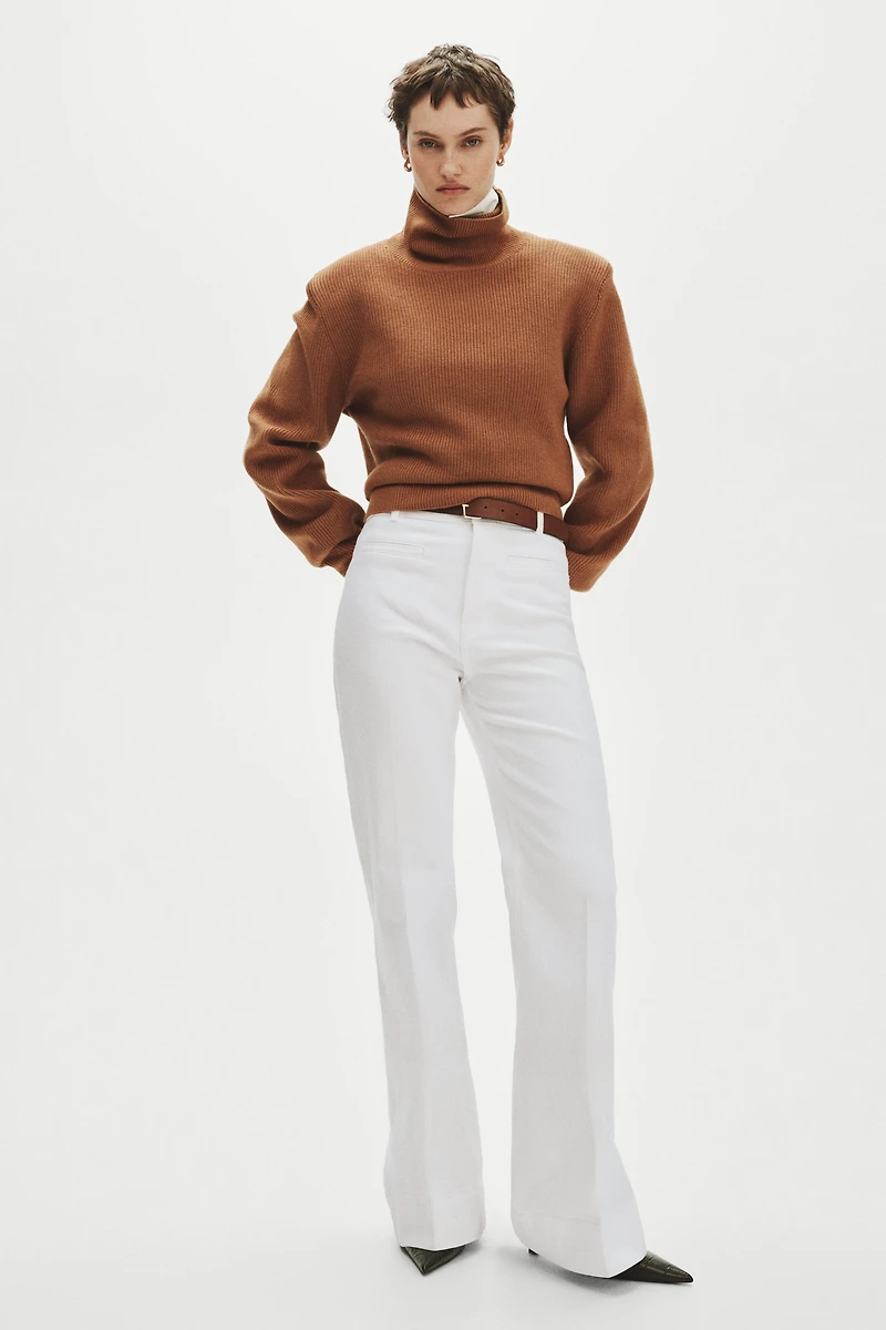 Flared Twill Pants