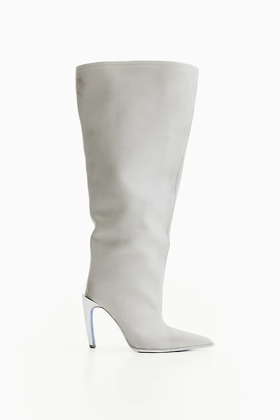 Oversized Leather Boots