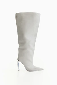 Oversized Leather Boots