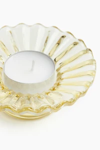 Bougeoir chauffe-plat en verre