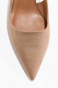 Escarpins à bride arrière avec talon bobine