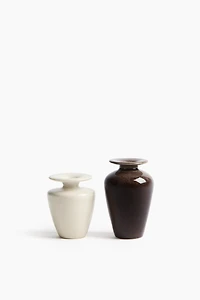 Lot de 2 mini vases en grès cérame