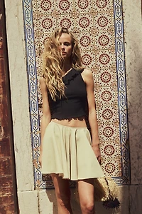 Flounced One-Shoulder Top