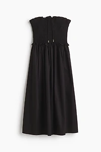 Smocked-Bodice Bandeau Dress