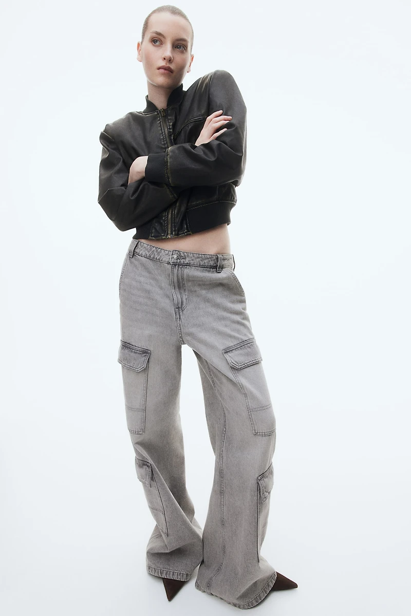 Denim Cargo Pants