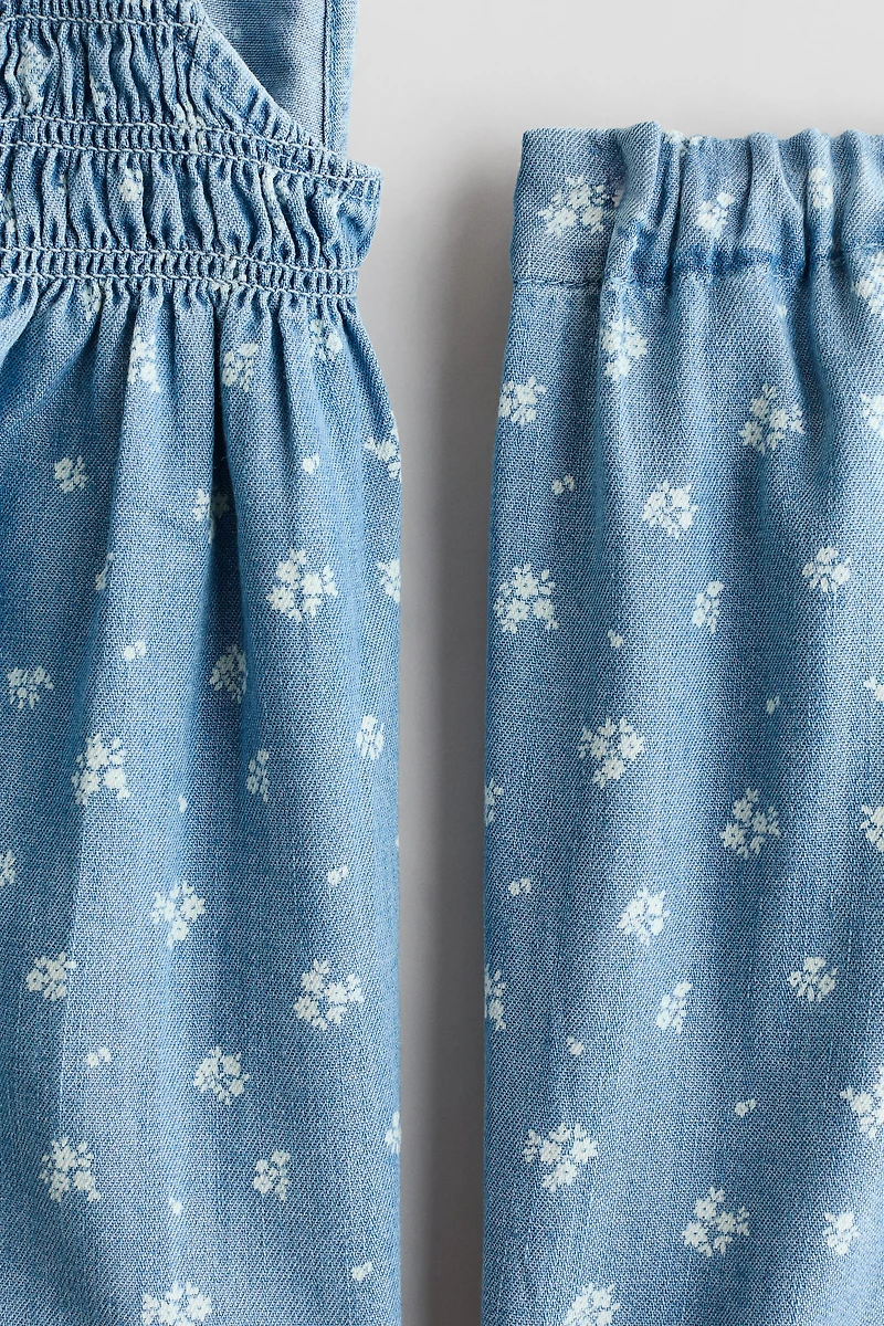 Ensemble 2 pièces en denim imprimé