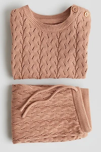 2-Piece Pointelle-Knit Cotton Set