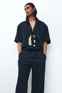 Relaxed-Fit Textured Pants