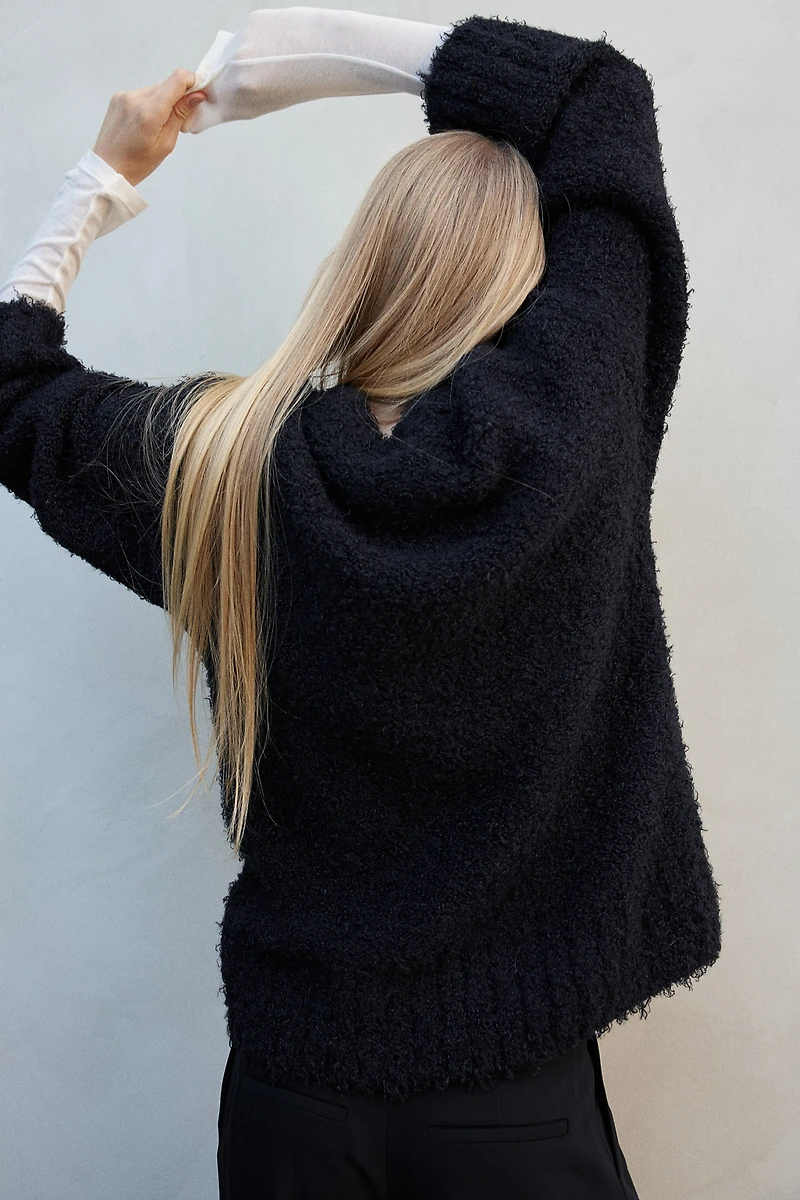 Chandail en tricot duveteux