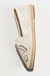 Espadrilles avec broderie anglaise
