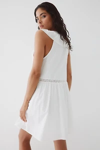 Ruffle-Trimmed Cotton Dress
