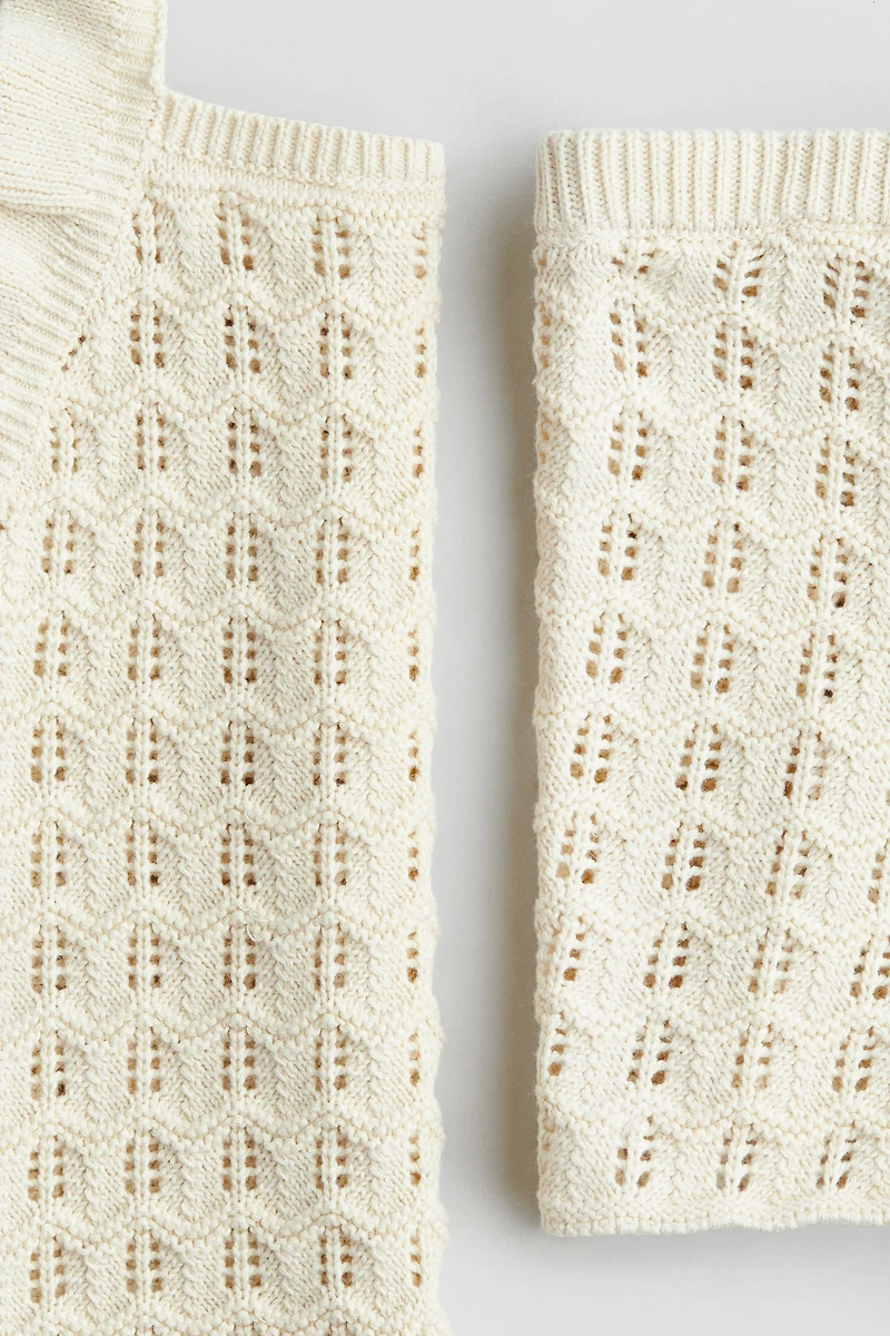2-Piece Cotton Pointelle-Knit Set