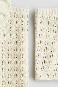 2-Piece Cotton Pointelle-Knit Set