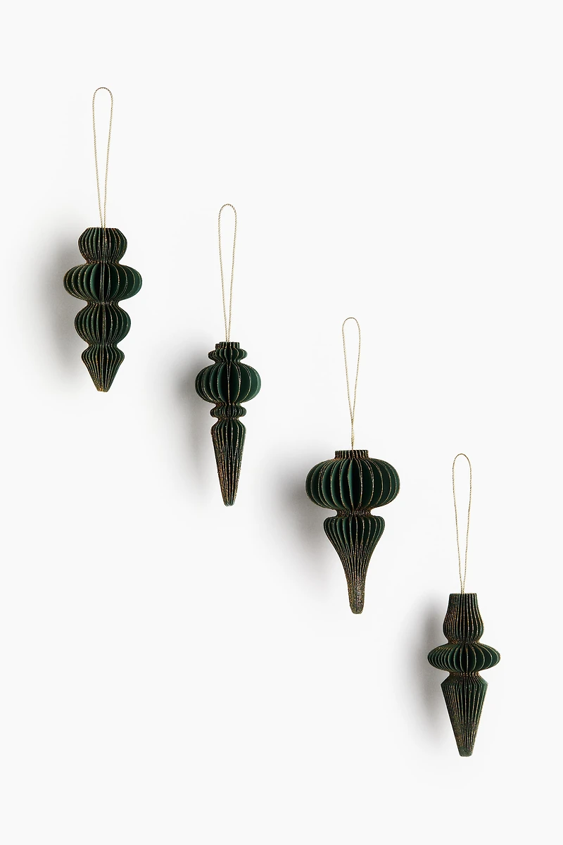 4-Pack Paper Ornaments